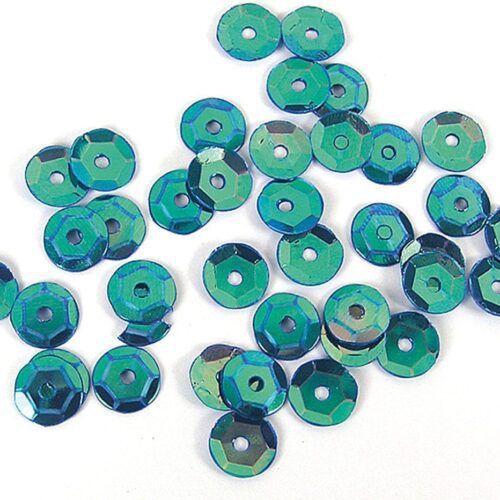 Lentejuelas 7mm aurora boreale azul