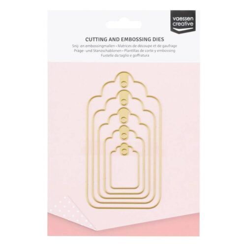 Set de 5 troqueles de corte y embossing Etiquetas de Vaessen