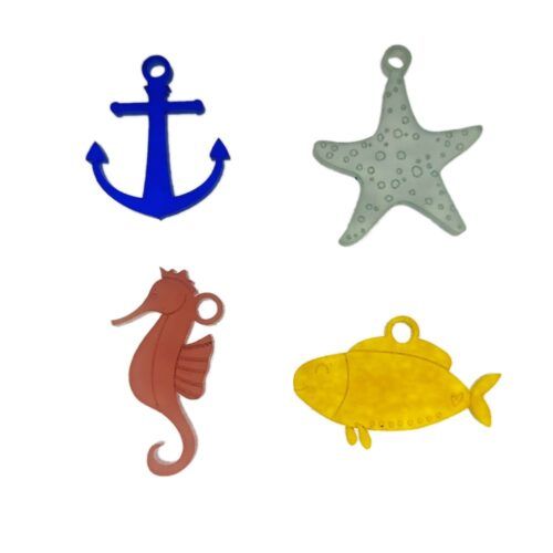 Charms de metacrilato Verano