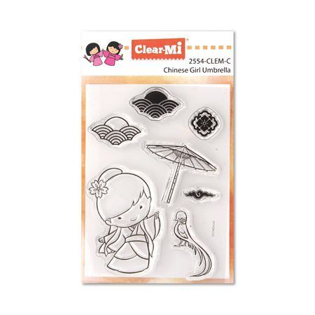Set de sellos transparentes Chinese Girl Umbrella de ClearMi