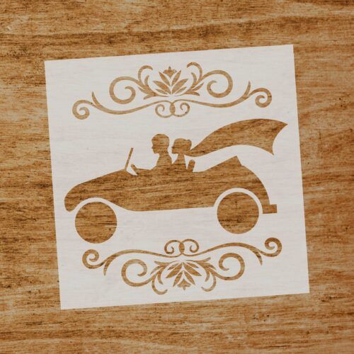 Stencil Coche de boda