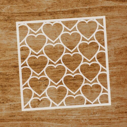 Stencil Entre Corazones