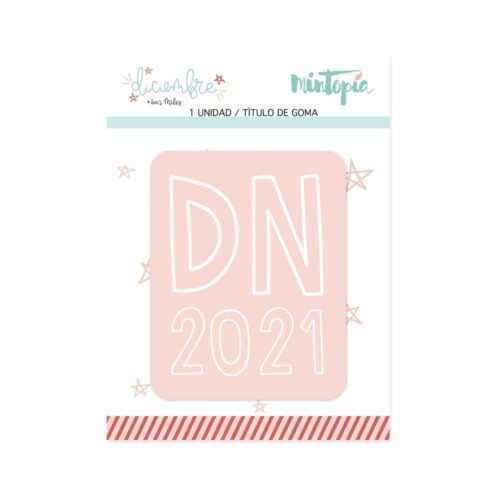 Título de goma DN 2021 rosa Diciembre de Mintopía