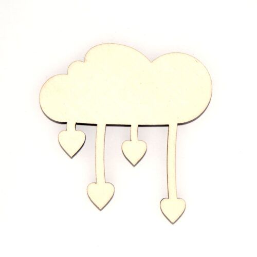Silueta de madera - Nube lluvia