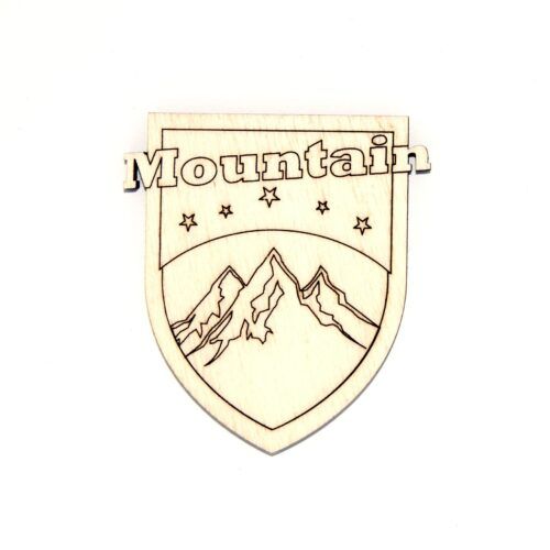 Silueta de madera - Montaña