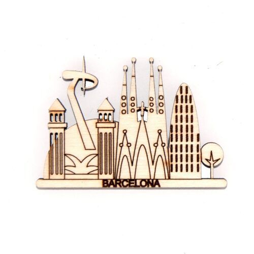 Silueta de madera - Barcelona
