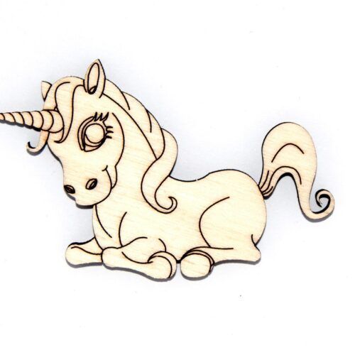 Silueta de madera - Unicornio