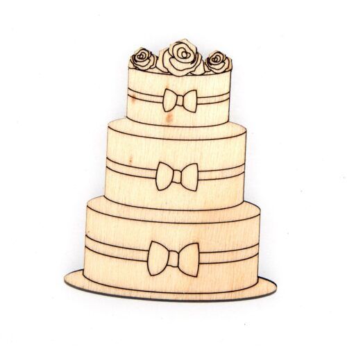 Silueta de madera - Pastel boda