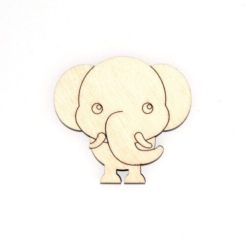 Silueta de madera - Elefante