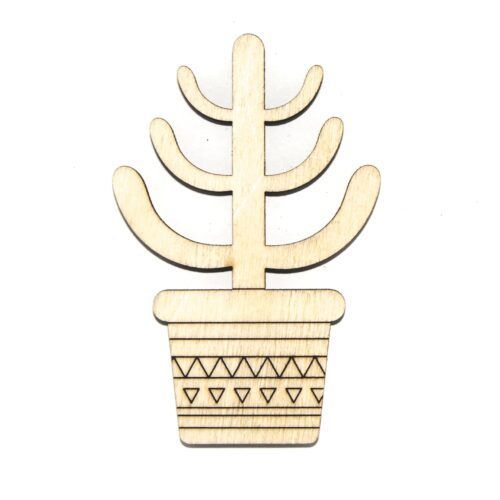 Silueta de madera - Cactus