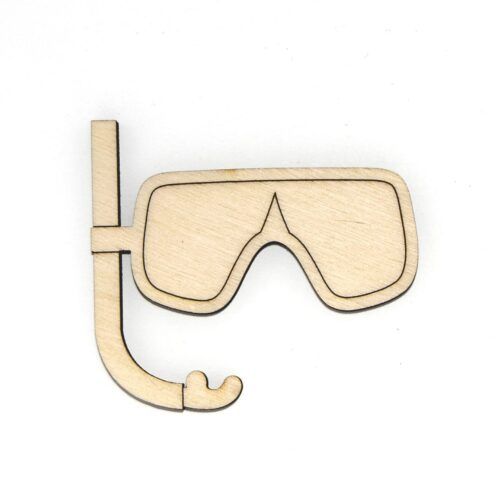 Silueta de madera - Gafas buceo