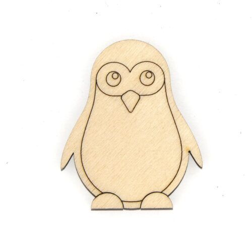 Silueta de madera - Pingüino