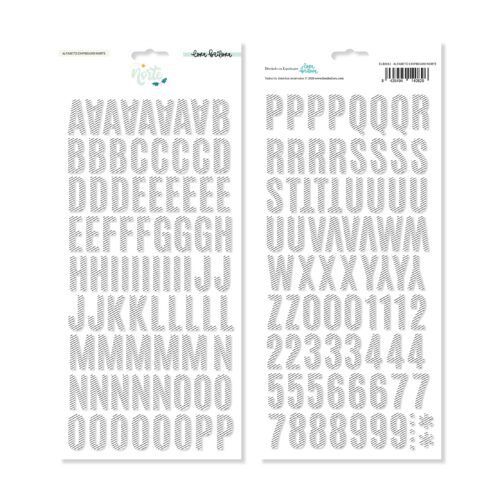Alfabeto Chipboard NORTE Y SUR Lora Bailora