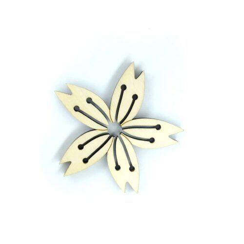 Silueta de madera - Flor