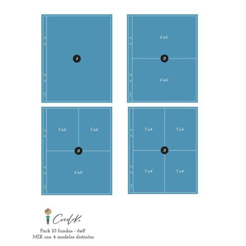 Fundas para álbumes de 6" x 8" Mix