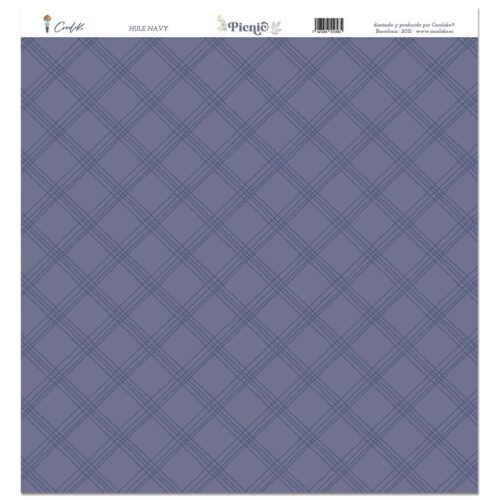 Hule Navy 12"x12" Picnic de Cocoloko