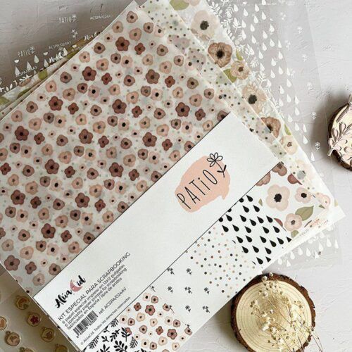 Kit de acetatos y vellums 12"x12" Patio de Alúa Cid