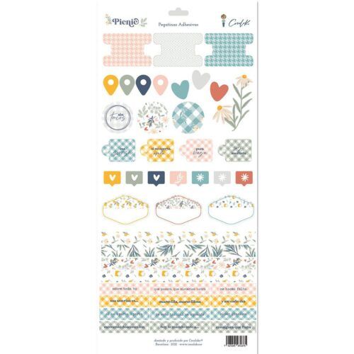 Pegatinas Adhesivas 6"X12" Picnic de Cocoloko CASTELLANO