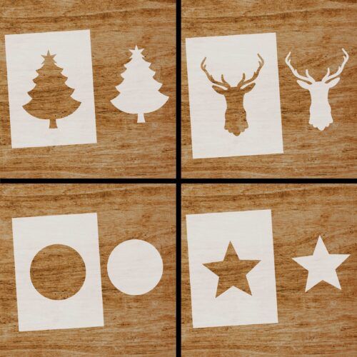Pack Stencils Navidad Tarjetería