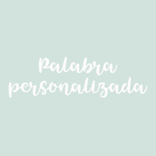 Palabra personalizada en metacrilato Blanco opaco