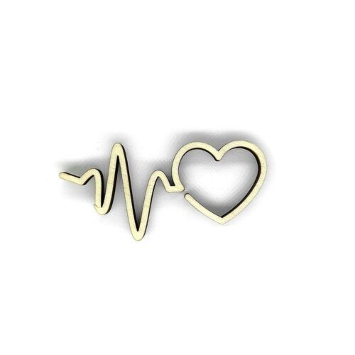 Silueta de madera - Electro corazón