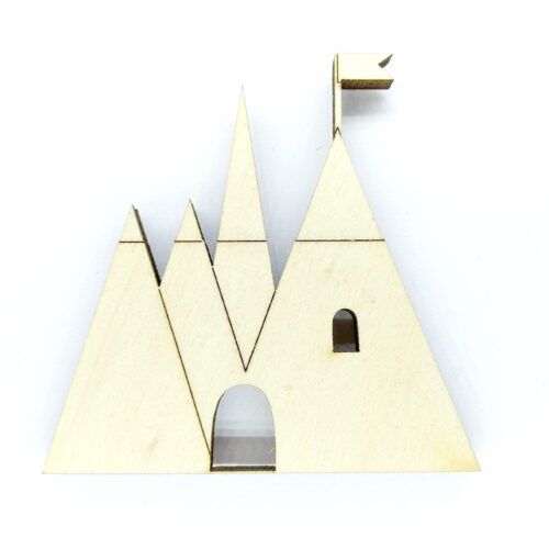 Silueta de madera - Castillo pirámide