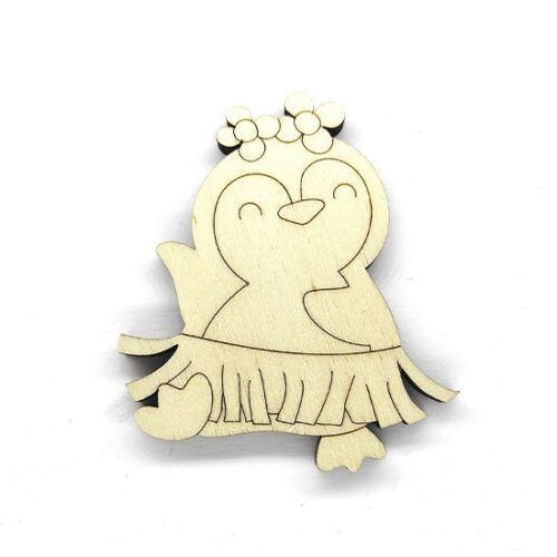 Silueta de madera - Pingüino Hawaii