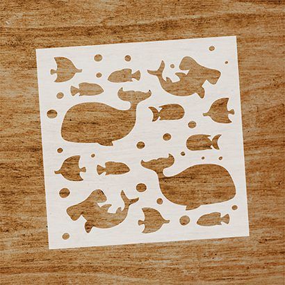Stencil Peces