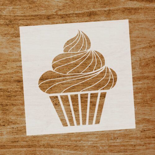 Stencil Cupcake