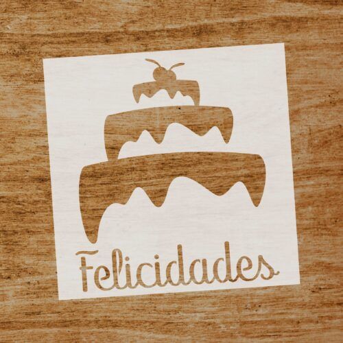 Stencil Pastel de Cumpleaños