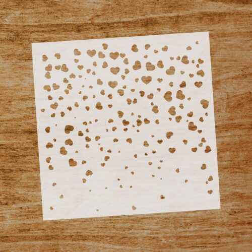 Stencil  Corazones al aire
