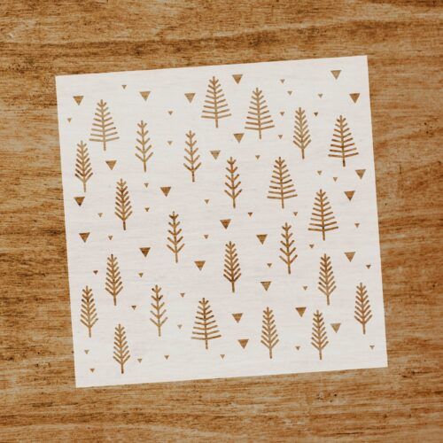 Stencil Árboles invierno