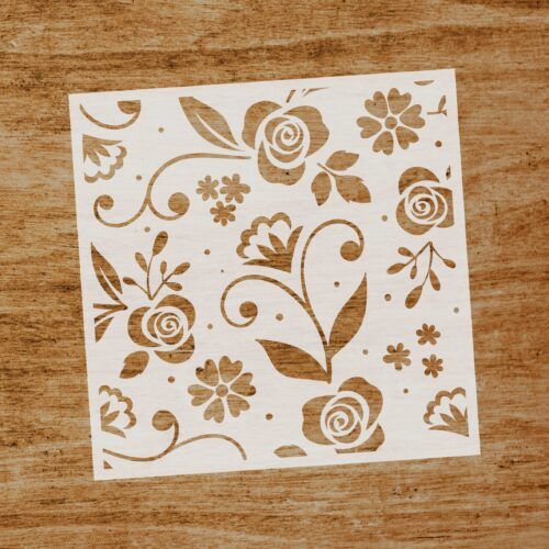 Stencil Rosas