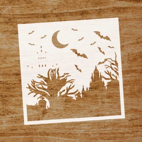 Stencil Paisaje Halloween