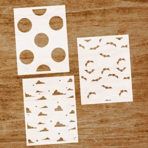 Stencil Combinado Cielo Halloween