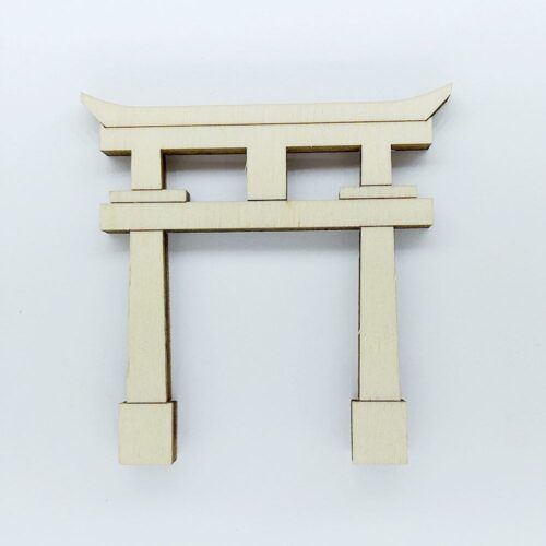 Silueta de madera - Torii - Arcos del Templo Japonés