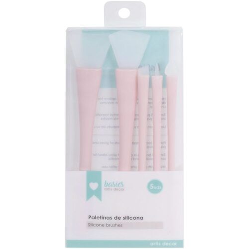Set de paletinas de silicona Artis Decor doble rosa