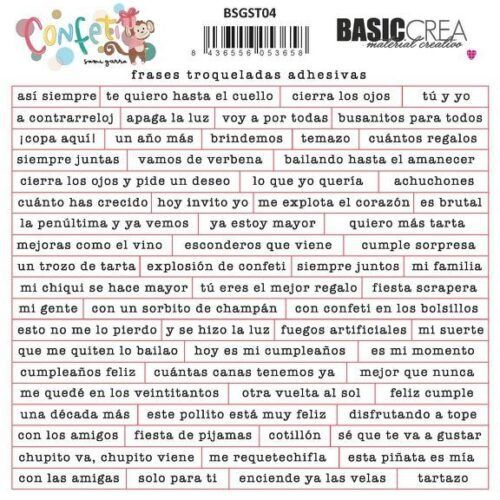 Pegatinas palabras Confeti de Sami Garra