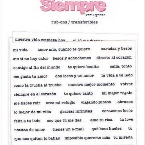 Set de rubons con frases Siempre de Sami Garra
