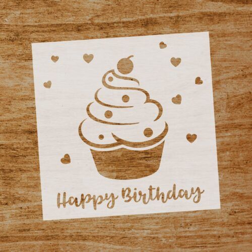 Stencil Happy Birthday