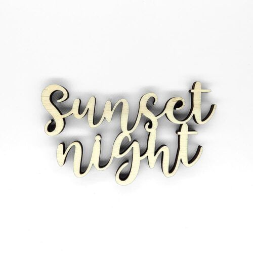 Palabra de madera - Sunset night (Inglés)
