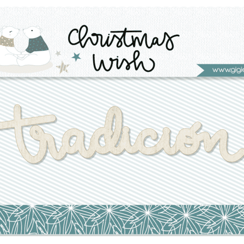 Título de madera Tradición Christmas Wish  de Gigi et Moi