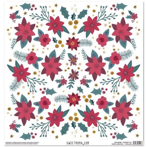 Vellum Ponsettia 12"x12" 21 de Sweet Moma