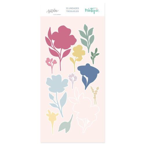 Troquel Flores (a conjunto con sello) Pétalos de Mintopía