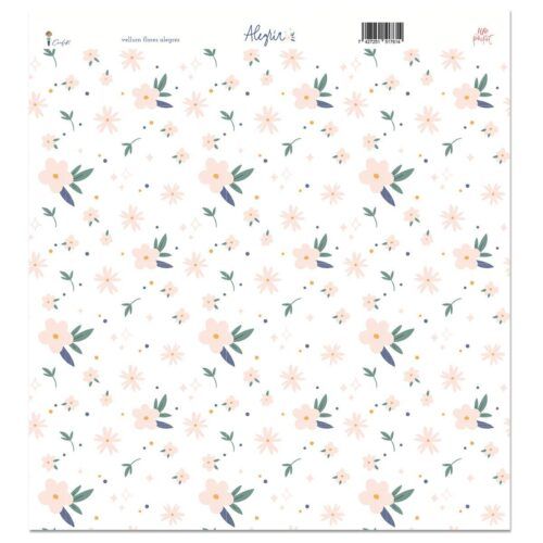 Vellum "Flores alegres" 12"x12"ALEGRÍA de Cocoloko