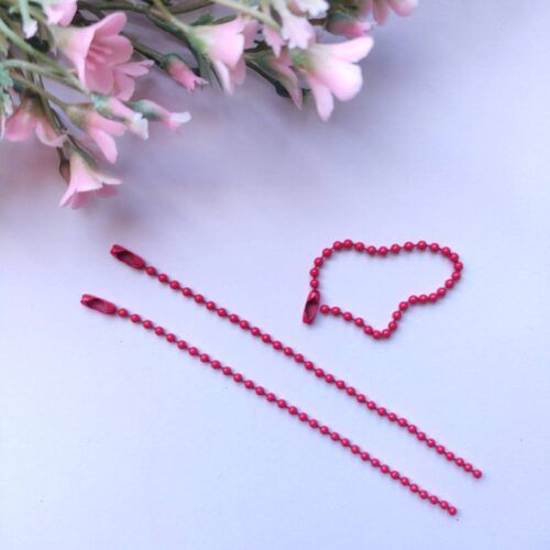 Set 3 cadenitas color rojo 12cm de longitud