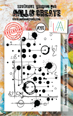 Sello #293 de Aall & Create "Squared Digits"