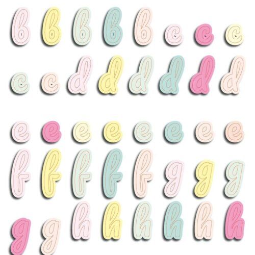 Abecedario puffy Miami Peach by The Mint Feather