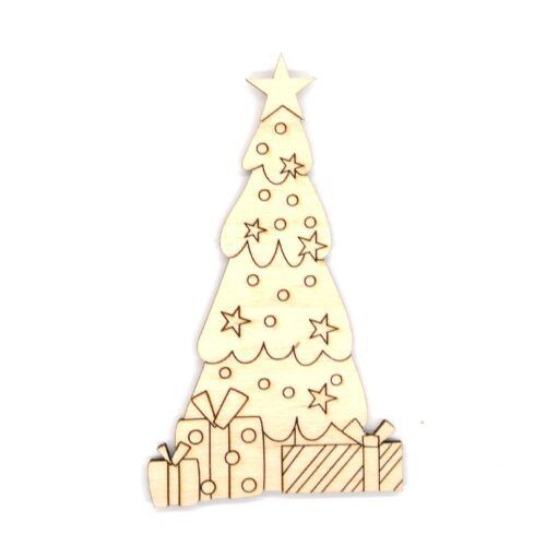 Silueta de madera - Árbol Navidad
