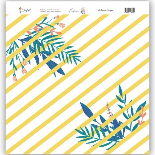 Hule 12"x12" Bikini Stripes
